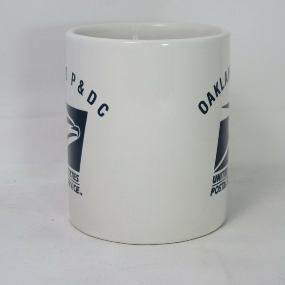 Vintage Logo USPS Employee Mail Man Oakland P&DC Postal Service White Mug 12oz - Picture 2 of 7